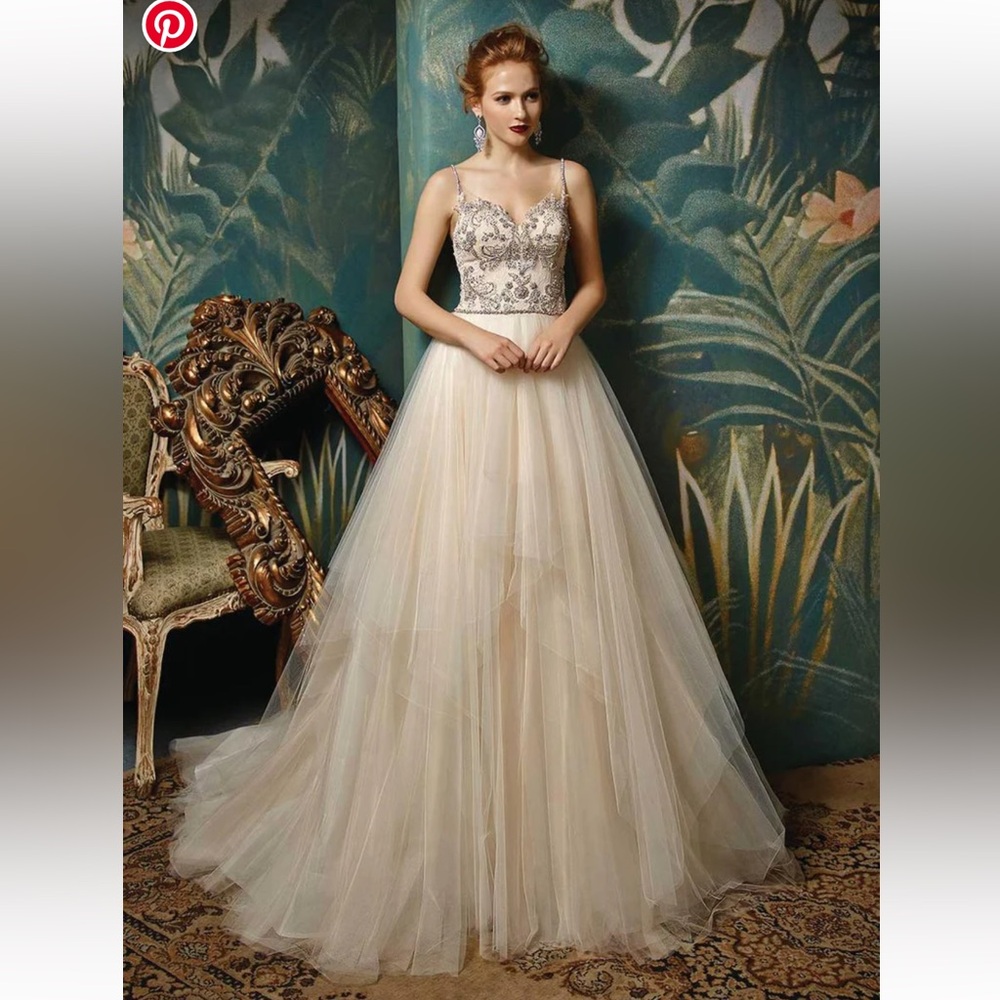 BLUE BY ENZOANI JOVITA NWT 16 IVORY